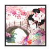 88302-71.jpg Japanese Garden Girl Character Framed Canvas