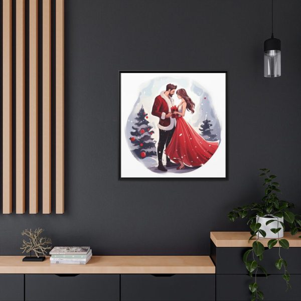 88302-79.jpg Christmas Romance Couple Art Framed Canvas