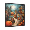 88302-85.jpg Halloween Jack-o-Lantern Village Framed Canvas