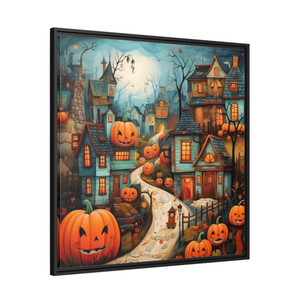 88302-85.jpg Halloween Jack-o-Lantern Village Framed Canvas