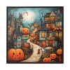 88302-86.jpg Halloween Jack-o-Lantern Village Framed Canvas