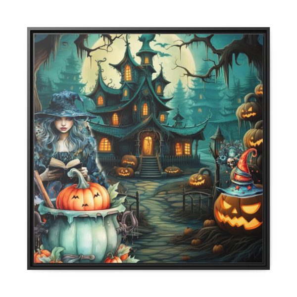 88302-91.jpg Halloween Night Witch Framed Canvas