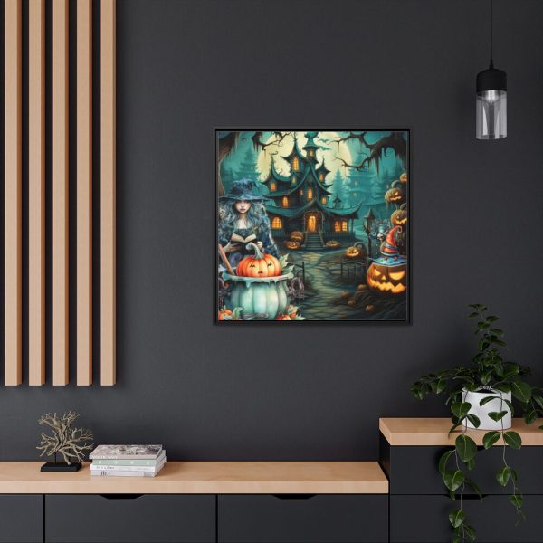 88302-94.jpg Halloween Night Witch Framed Canvas