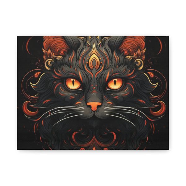 91624.jpg Halloween Mystic Black Cat Standard Canvas