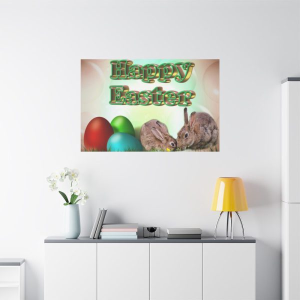 91638-162.jpg Two Easter Bunny with Eggs Standard Canvas