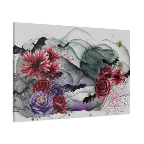 91638-170.jpg Flowers And Bats Halloween Standard Canvas