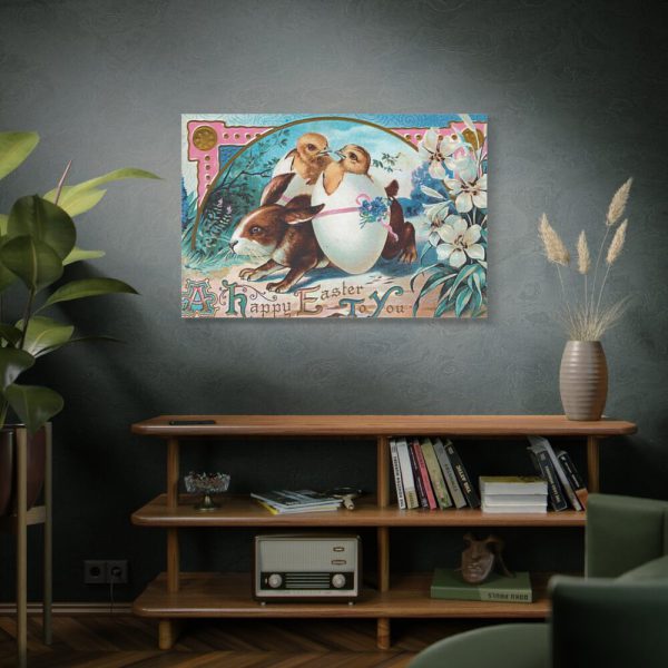 91638-179.jpg Vintage Easter Bunny Chick Standard Canvas