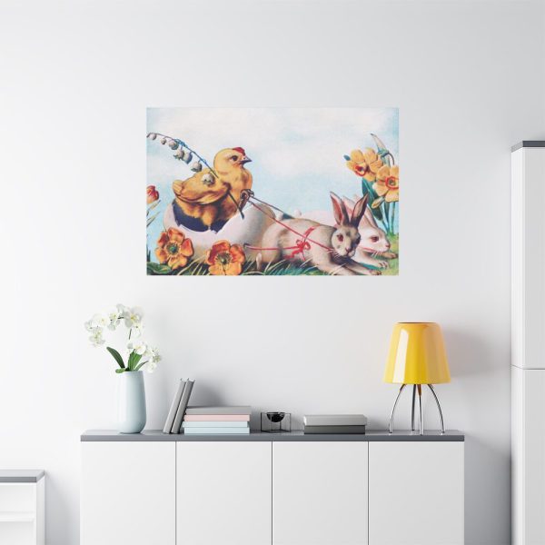 Chickens Chicks and Easter Bunny Standard Canvas