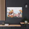 Chickens Chicks and Easter Bunny Standard Canvas