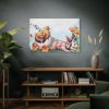 Chickens Chicks and Easter Bunny Standard Canvas