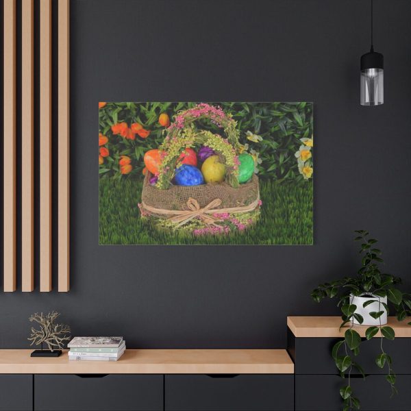 Basket Easter Eggs Standard Canvas