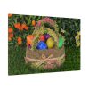 Beautiful Easter Egss in Basket on Grass Standard Canvas