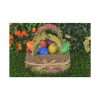 Beautiful Easter Egss in Basket on Grass Standard Canvas