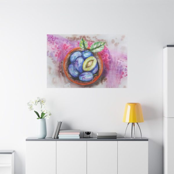 91638-297.jpg Plums, Plate, Fruit, Vitamins Standard Canvas