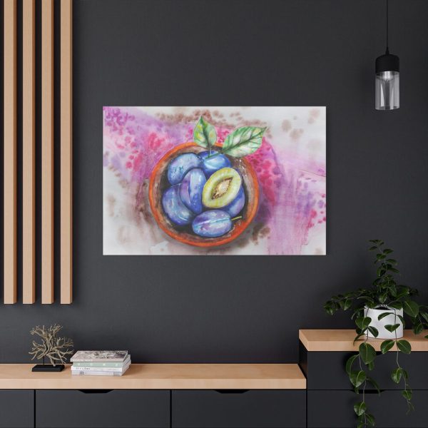91638-298.jpg Plums, Plate, Fruit, Vitamins Standard Canvas