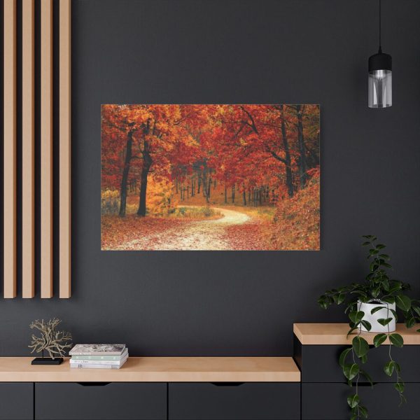 91638-323.jpg Fall Autumn Red Season Woods Standard Canvas