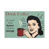 91638-346.jpg Retro Coffee Drinking Woman Standard Canvas