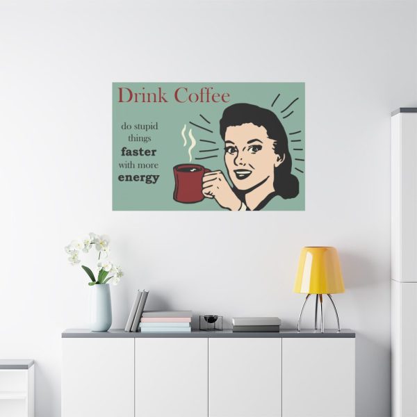 91638-347.jpg Retro Coffee Drinking Woman Standard Canvas