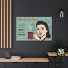 91638-348.jpg Retro Coffee Drinking Woman Standard Canvas