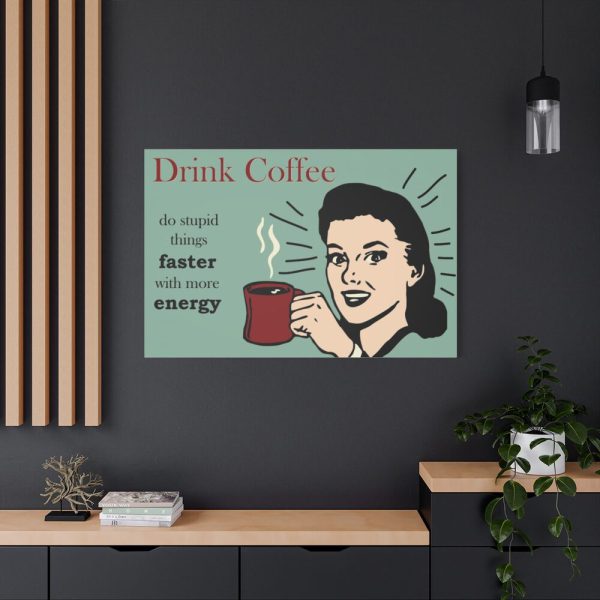 91638-348.jpg Retro Coffee Drinking Woman Standard Canvas