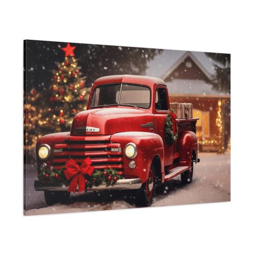 Vintage Christmas Pickup Standard Canvas
