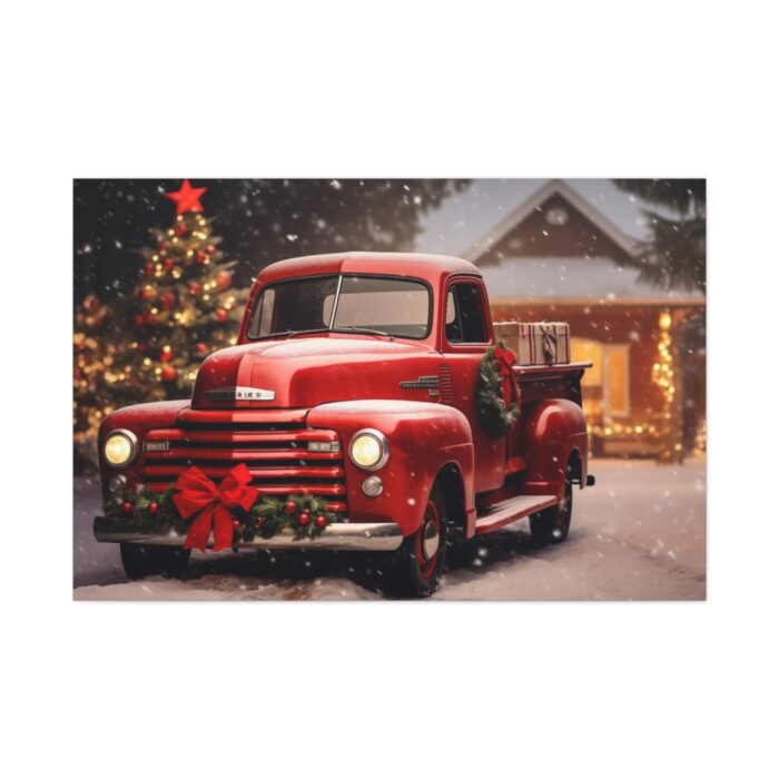Vintage Christmas Pickup Standard Canvas - Image 2