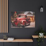 Vintage Christmas Pickup Standard Canvas - Image 4