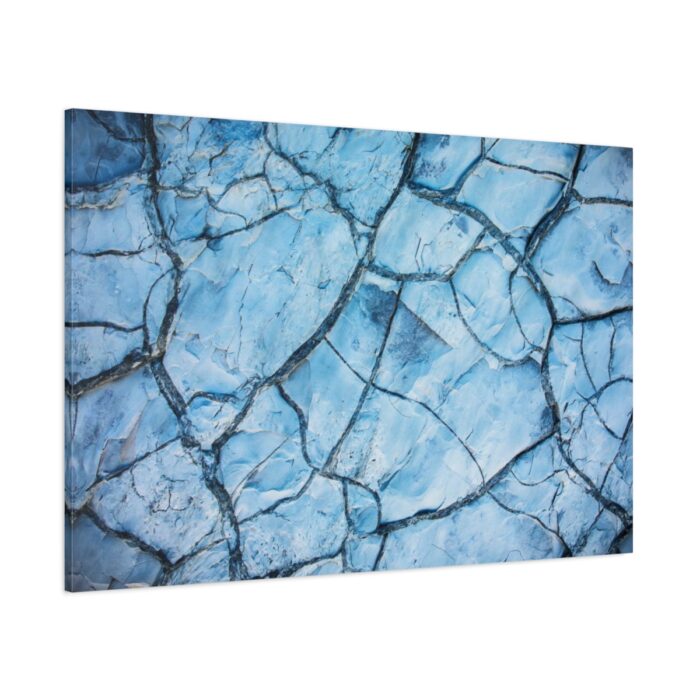 Blue Cracked Ground Texture Standard Canvas - Image 1