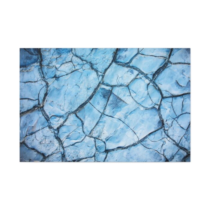 Blue Cracked Ground Texture Standard Canvas - Image 2