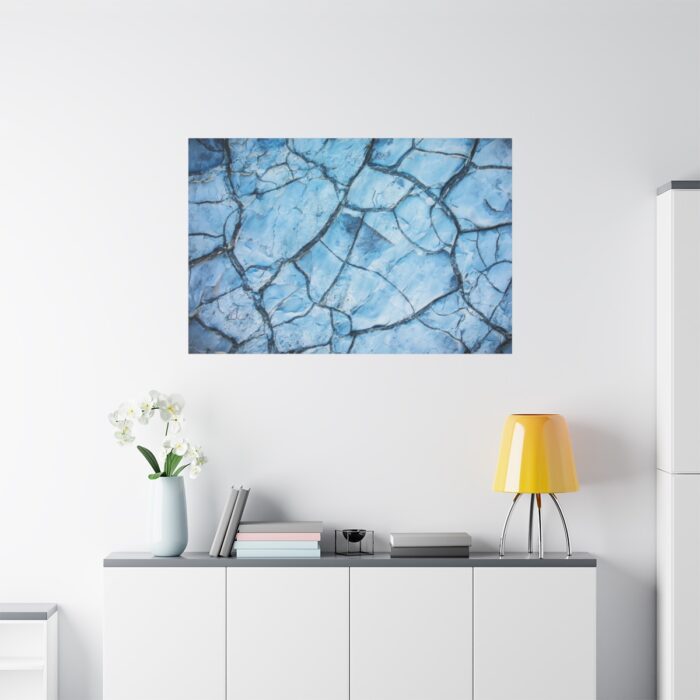 Blue Cracked Ground Texture Standard Canvas - Image 3