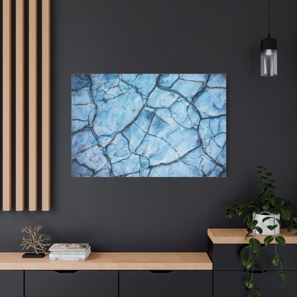 91638-383.jpg Blue Cracked Ground Texture Standard Canvas