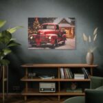 Vintage Christmas Pickup Standard Canvas - Image 5