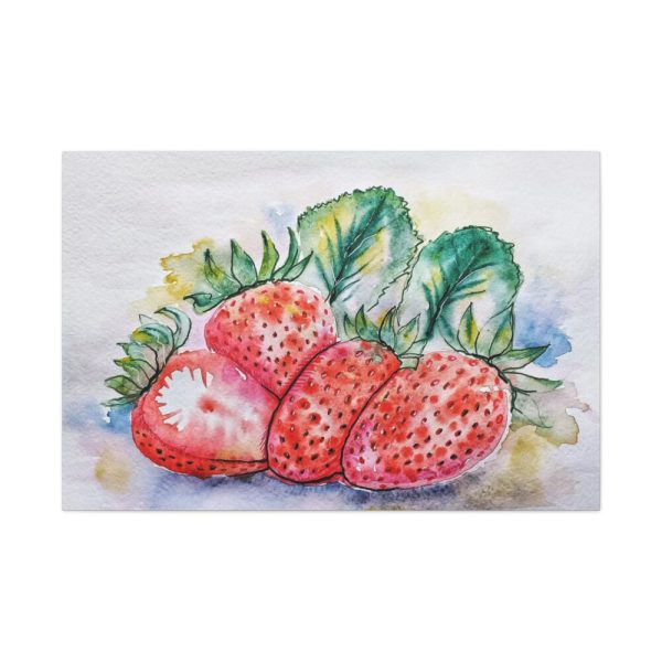 91638-406.jpg Strawberry, Watercolor, Drawing Standard Canvas