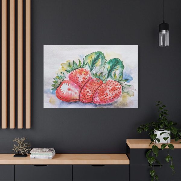91638-408.jpg Strawberry, Watercolor, Drawing Standard Canvas
