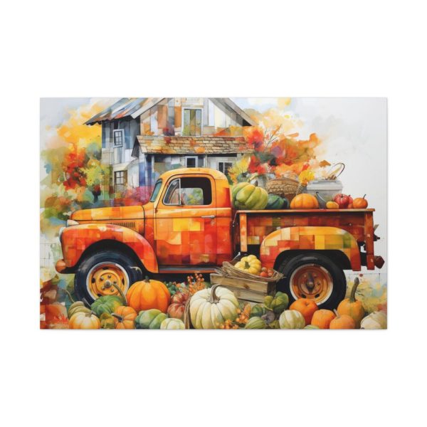 91638-41.jpg Autumn Pumpkin Truck Calendar Art Standard Canvas