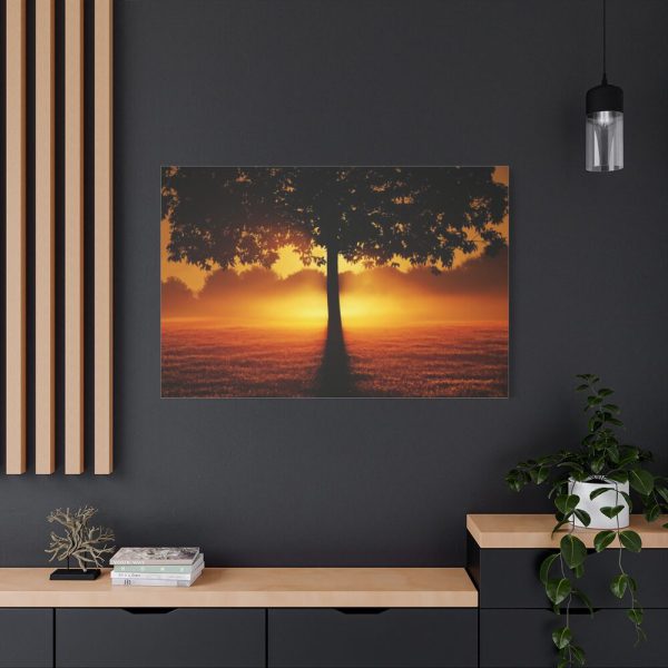 91638-443.jpg Sunrise Tree Silhouette Nature Standard Canvas