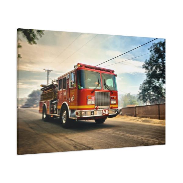 91638-45.jpg Speeding Fire Truck Standard Canvas