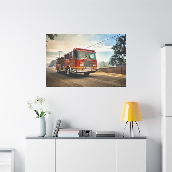 91638-47.jpg Speeding Fire Truck Standard Canvas
