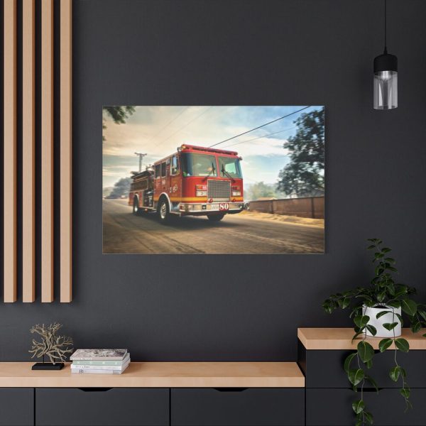 91638-48.jpg Speeding Fire Truck Standard Canvas
