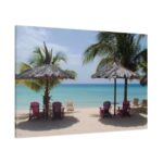 Sunny Beach With Palm Tree Standard Canvas