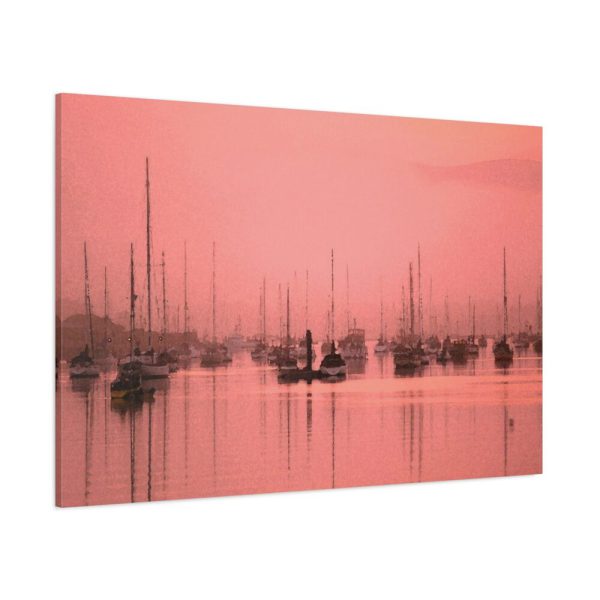 91638-506.jpg Pink Photo With Boats Standard Canvas