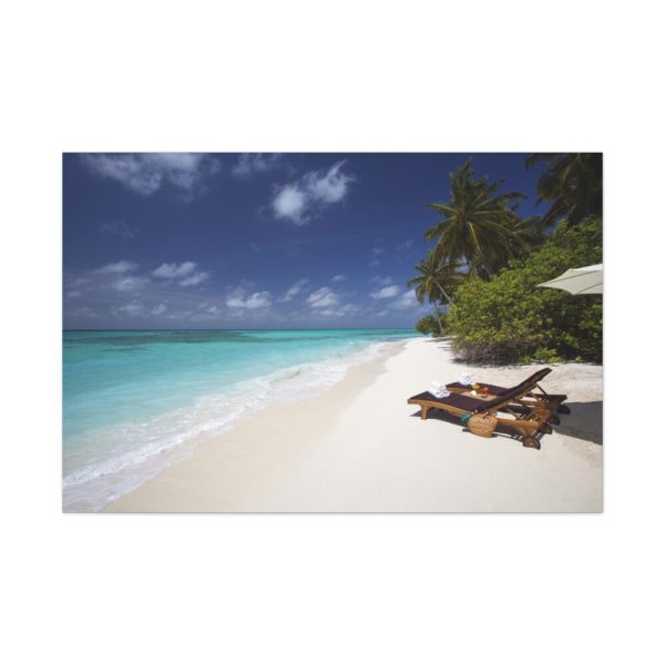 91638-532.jpg Tropical Beach, Trees, Shoreline in Summer Standard Canvas