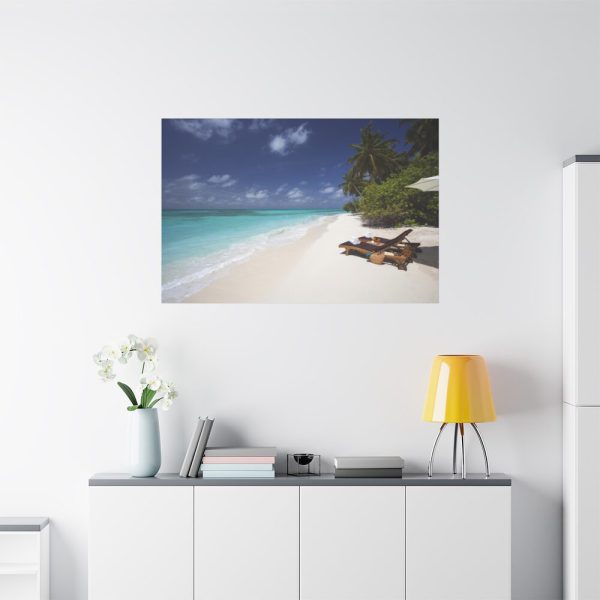 91638-533.jpg Tropical Beach, Trees, Shoreline in Summer Standard Canvas