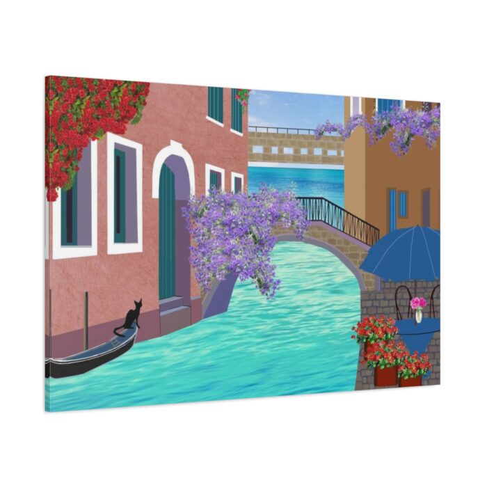 Channel Houses Italy Venice Standard Canvas - Image 1