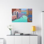 Channel Houses Italy Venice Standard Canvas - Image 3