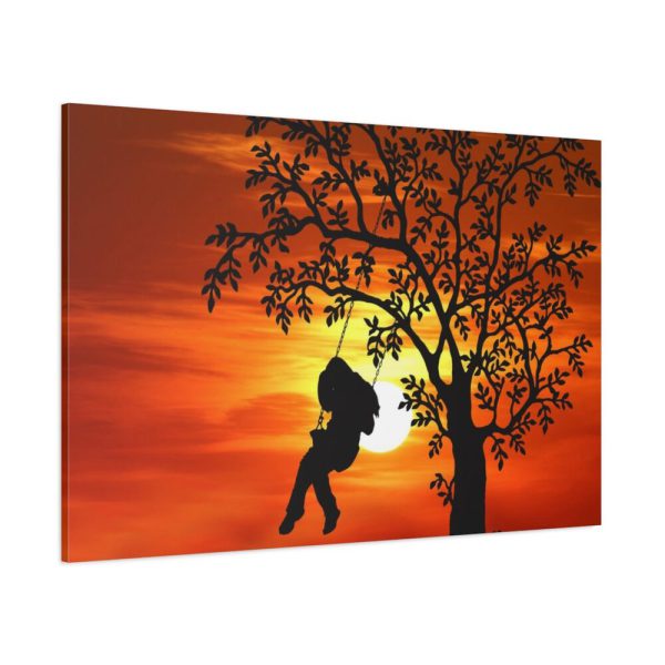 91638-596.jpg Sunset Girl Swing Silhouette Standard Canvas