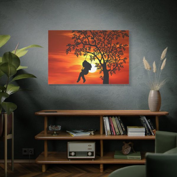 91638-600.jpg Sunset Girl Swing Silhouette Standard Canvas