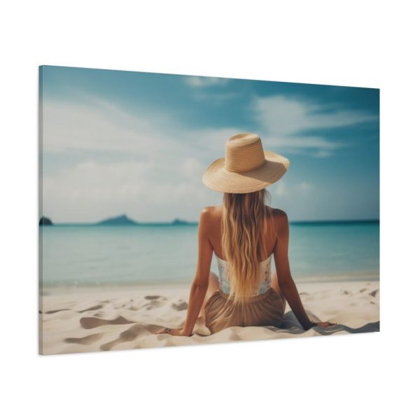Young Woman On The Beach Standard Canvas