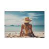 Young Woman On The Beach Standard Canvas