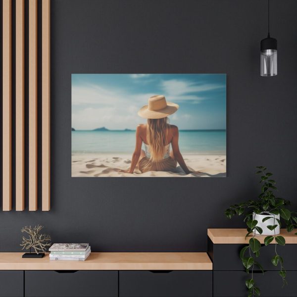 Young Woman On The Beach Standard Canvas